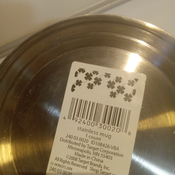 Happy St. Patrick's Day” Stainless Beer Mug - Picture 8 of 8